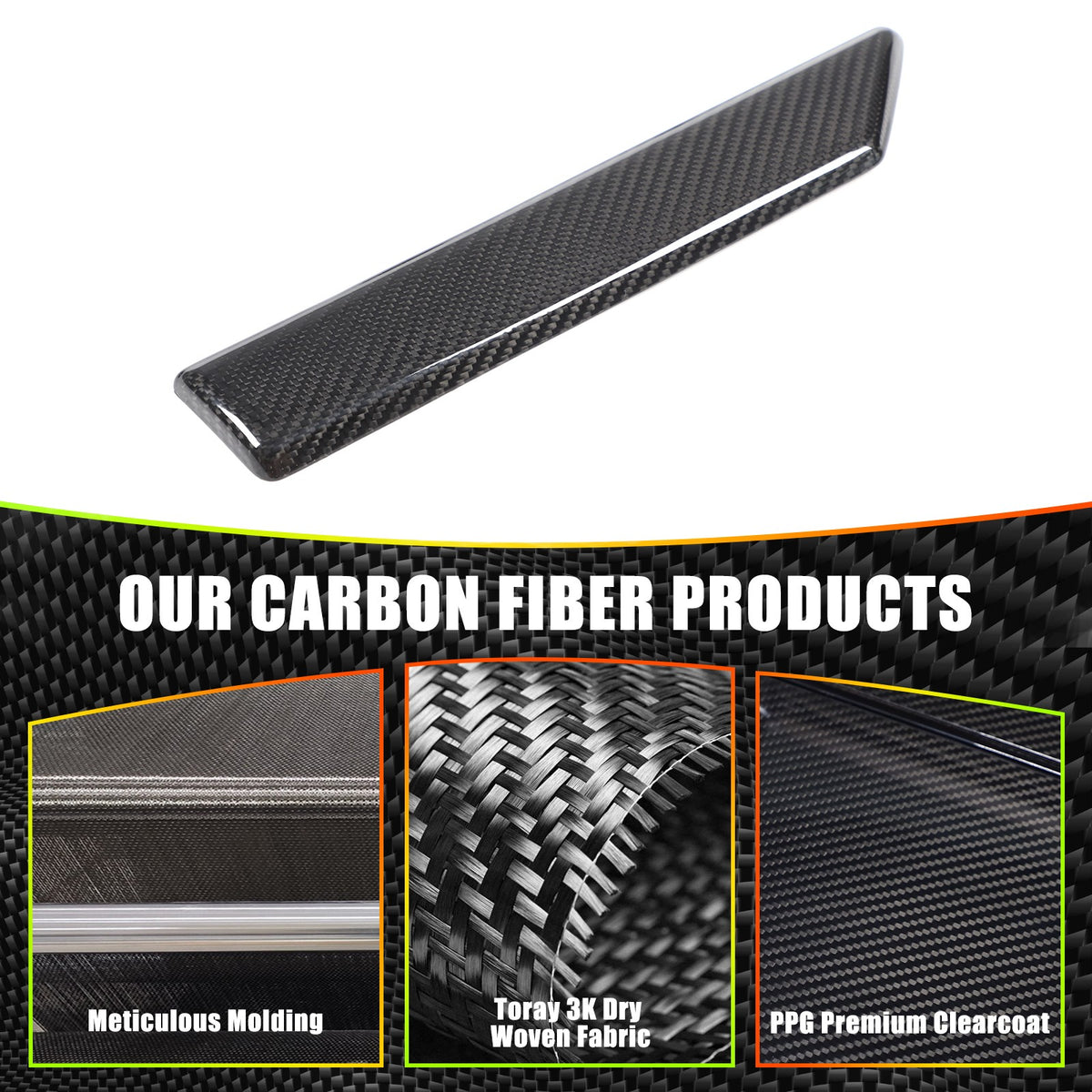 Real Carbon Fiber Half Wrap AC Switch Panel Trim For Lamborghini URUS 2018-2021 14
