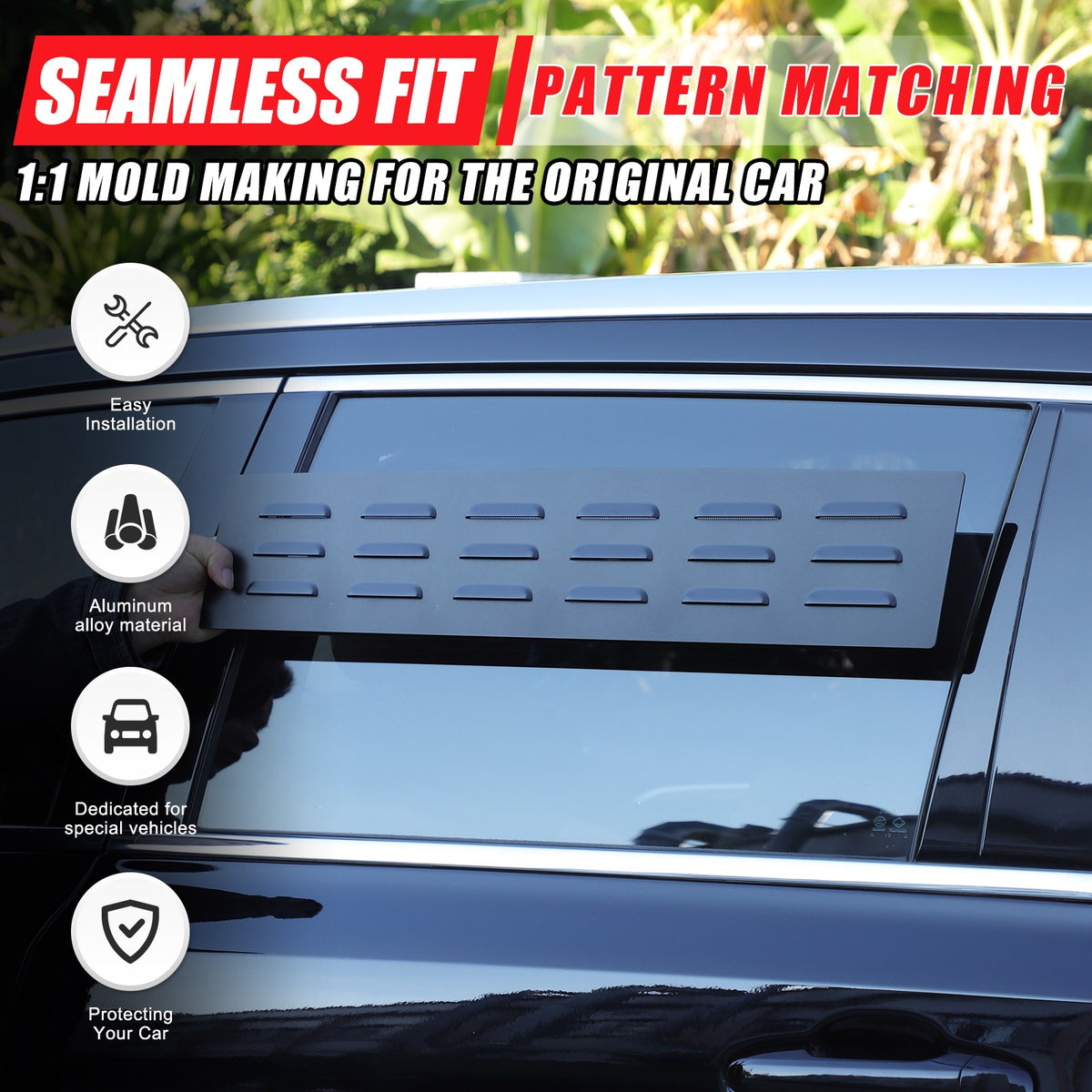 Rear Ventilation Louvers Shutter Cover Trim For Toyota Highlander XU70 15-21 US 12