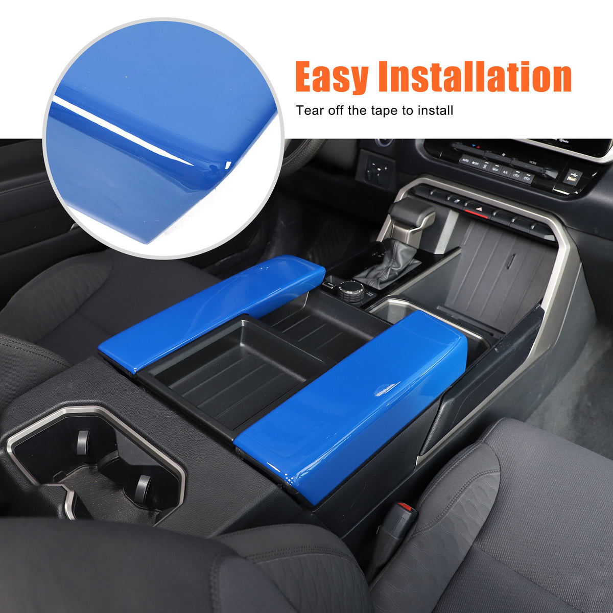 ABS Blue Car Center Panel Trim Interior Accessories For Toyota Tundra 2022-2026 - Variants 1-5 42