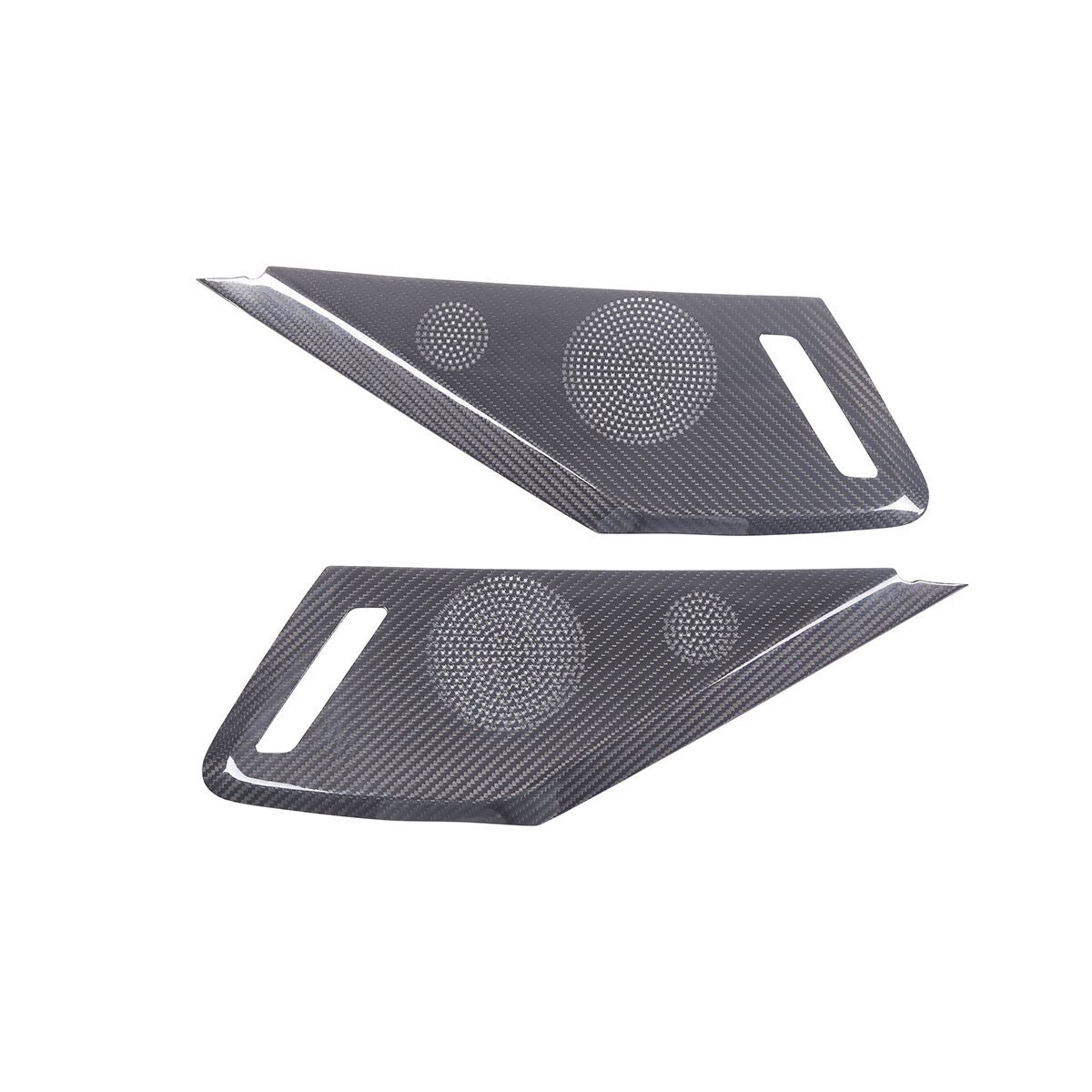 Real Carbon Fiber Side Door Speaker Cover Horn For C8 Corvette 2LT 3LT 2020-26 9