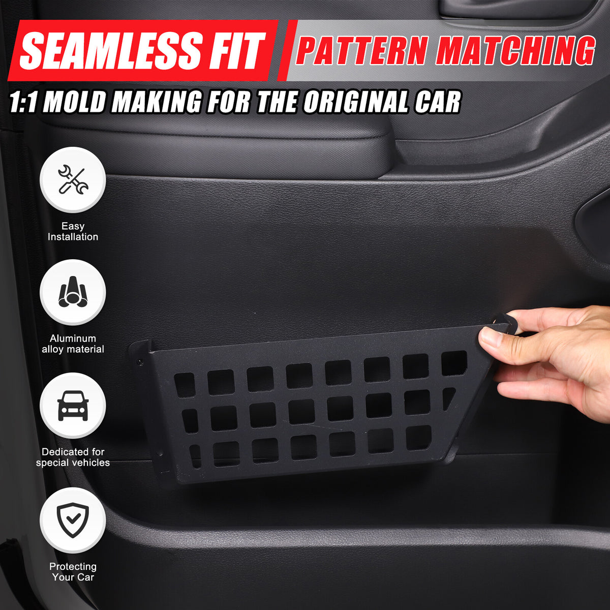 Car Front Door Storage Box Side Pocket Organizer For Nissan Frontier 2022-2024 2