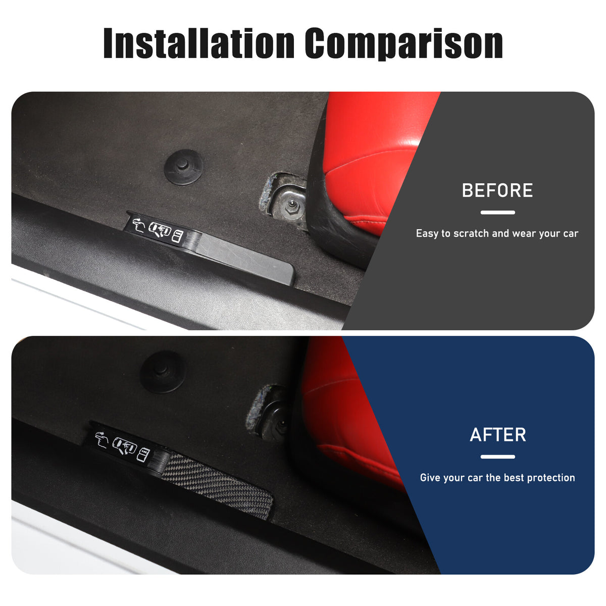 Real Dry Carbon Fiber Emergency Door Lock Switch Trim for Corvette C8 2020+ 20