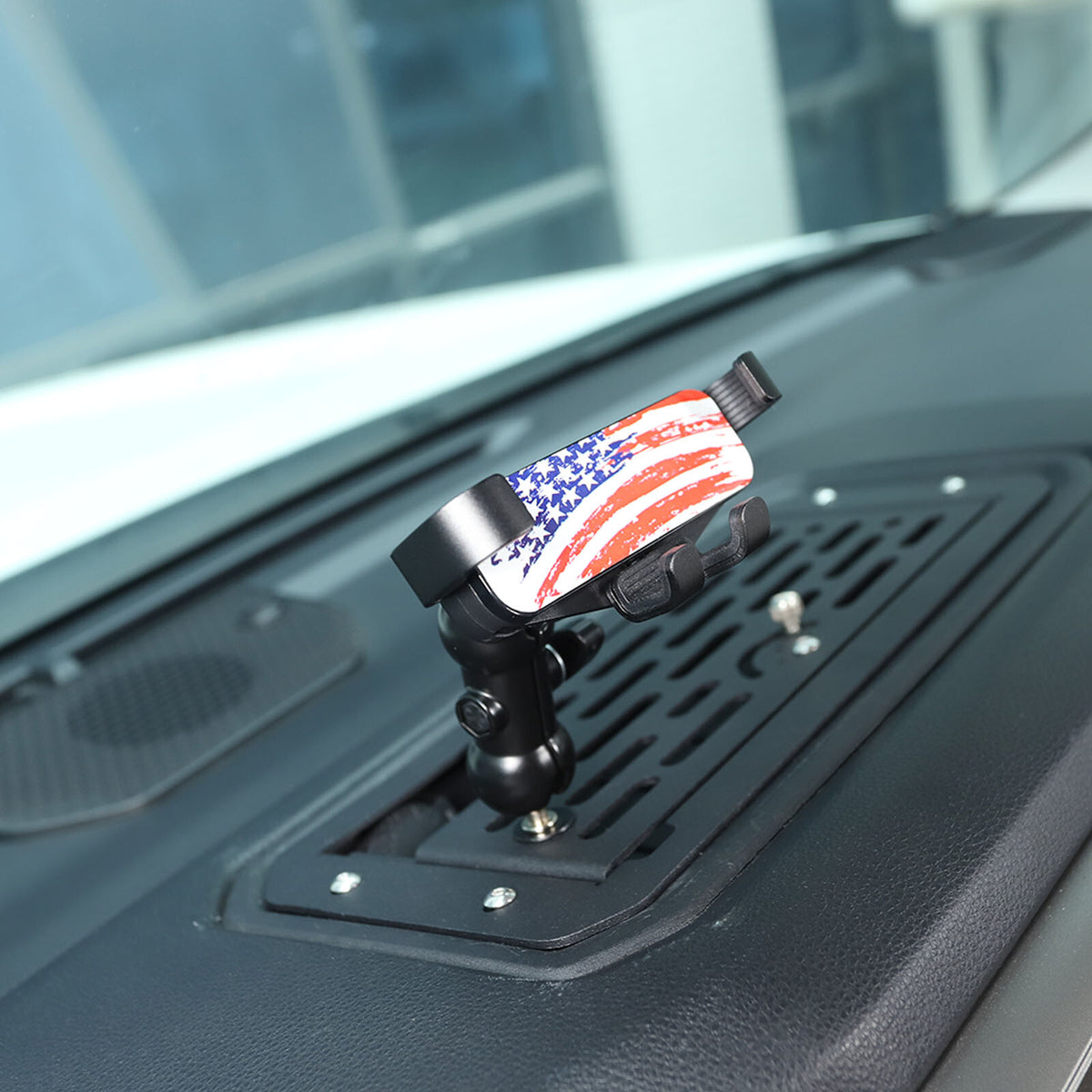 US Flag Dashboard mobile phone bracket storage box For Toyota Tundra 2022-26 11