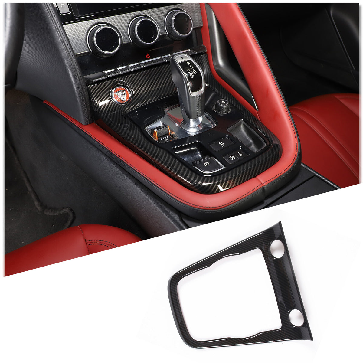 ABS Carbon Fiber Interior Full Set Cover Trim Kit For Jaguar F-type X152 2013-25 - Styles 1-5 26