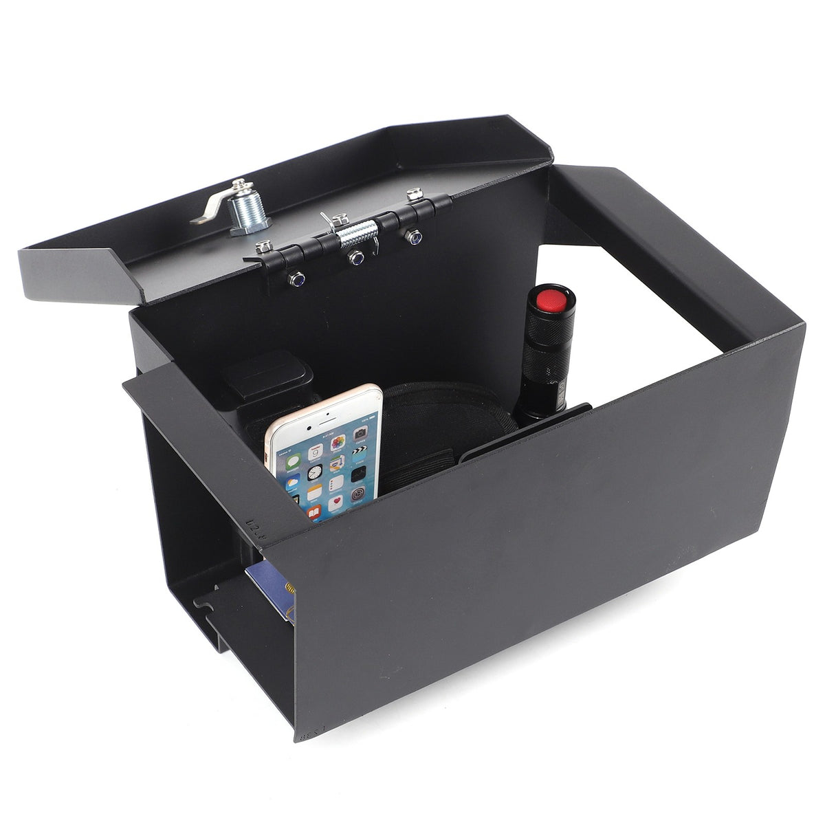 Electronic Fingerprint Lock Center Console Safe Box For Toyota Tundra 2022+ US 11