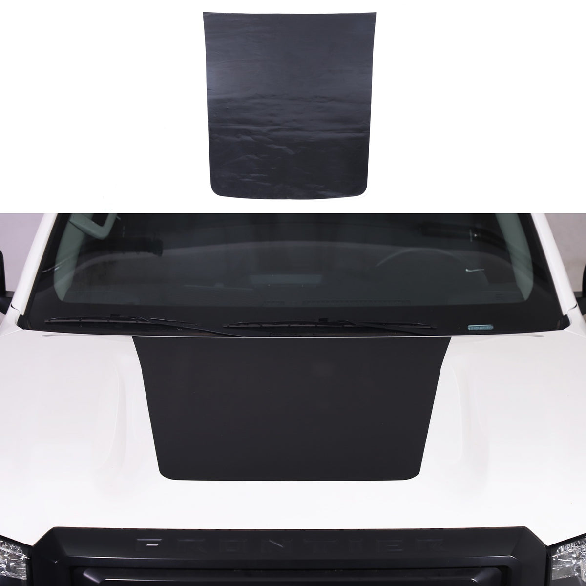 Black Front Exterior Hood Trim Sticker Decal For Nissan Frontier 2024+ US 11