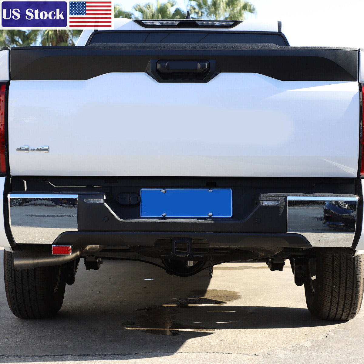 Chrome Rear Bumper Side Panel Cover Trim Cover Fit for Toyota Tundra 2022-23 US 1