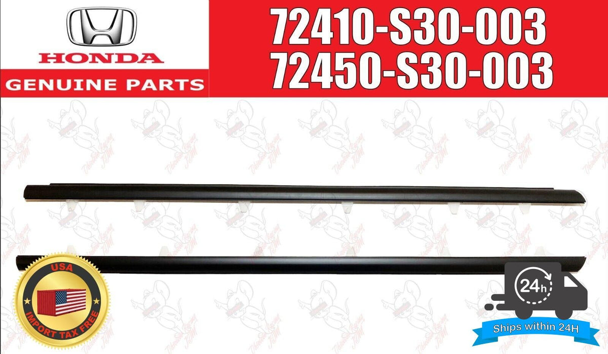 HONDA Prelude BB GENUINE Window Door Molding Weather Strip Outer LH & RH Set OEM 1