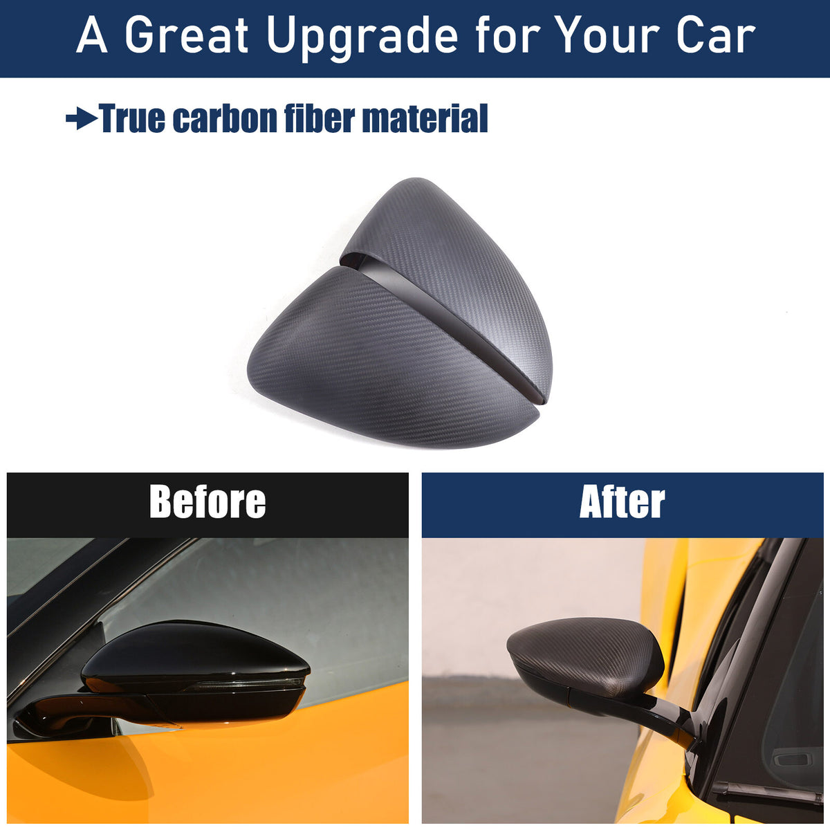 Matte Real Carbon fiber Side Rear Mirror Cover Caps Trim For Lotus EMIRA 2021-25 14