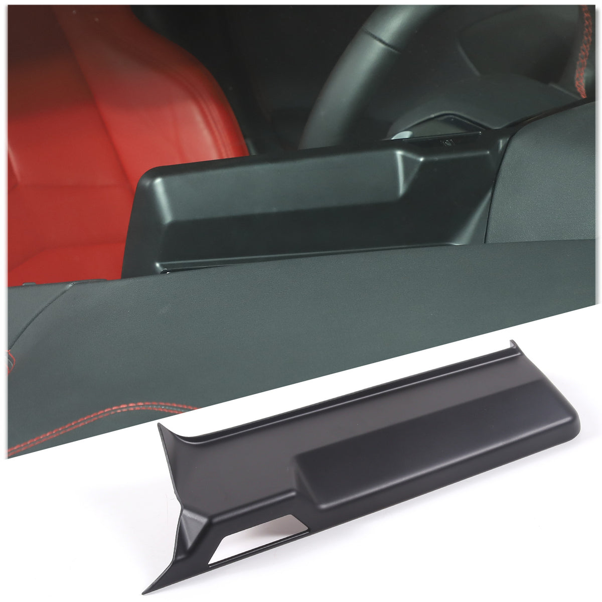 Matte Black ABS Full Interior Set Cover Trim Kit For Corvette C8 2020-25 - Styles 16-20 51
