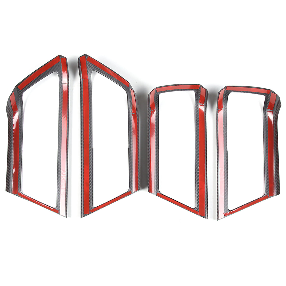 Matte Real Carbon Fiber Interior Door Handle Cover Trim For LR Defender 110 20+ 7