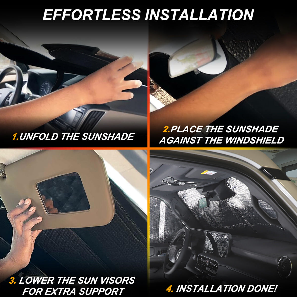 Car Full Window Sunshade Cover Shade Sun For Toyota Land Cruiser LC250 24+ US 12