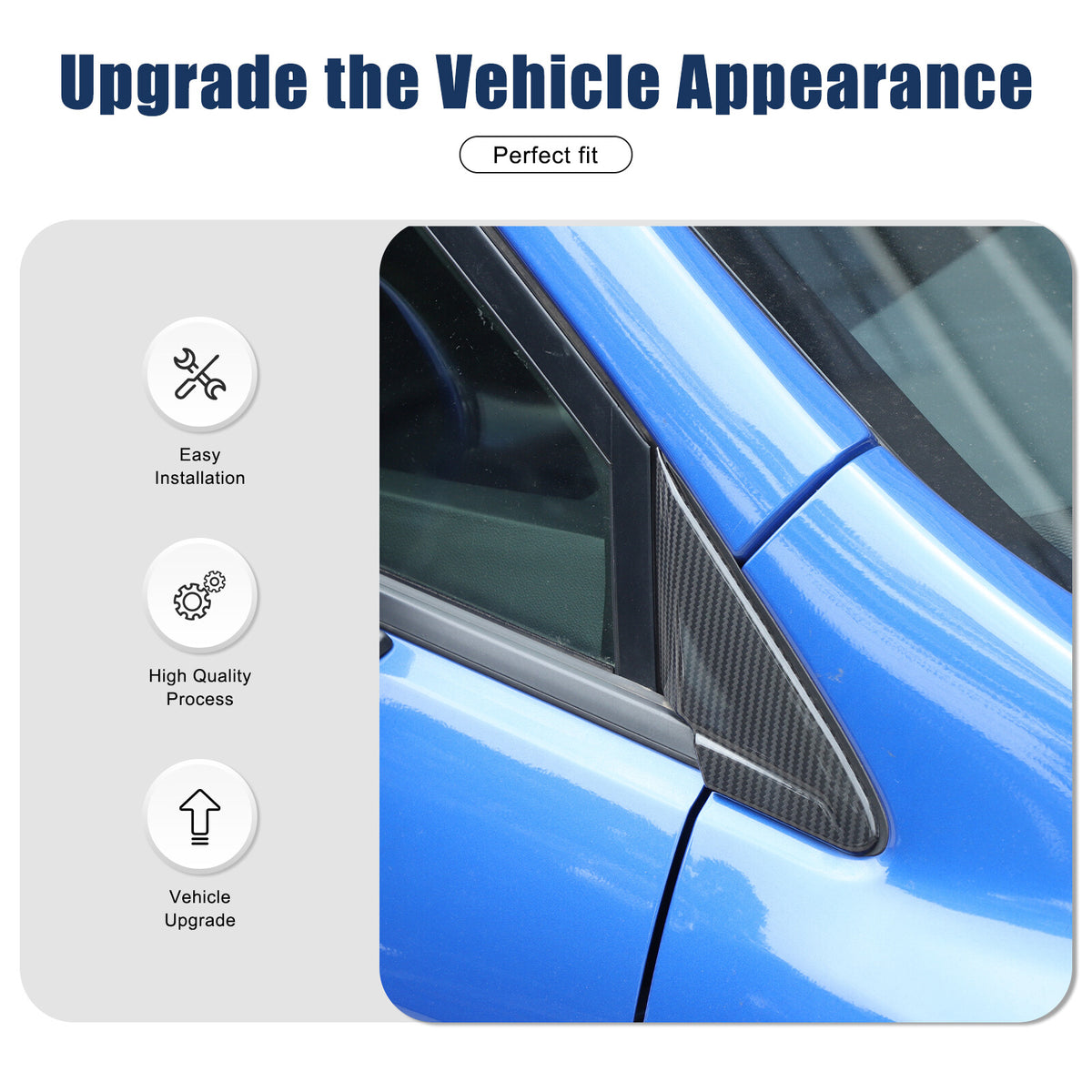 Real Carbon Fiber A Pillar Corner Triangle Cover Trim For Subaru WRX STI VB 22+ 11