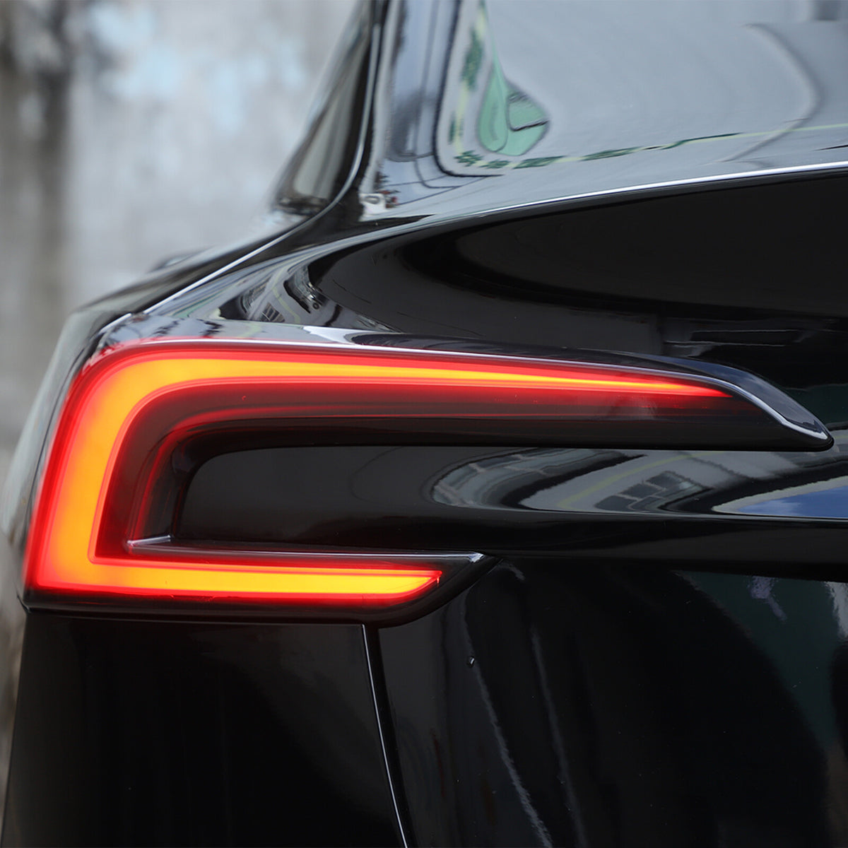 Smoked Black Rear Tail Light Guard Decor Cover Trim For Tesla Model 3 2023-24 2
