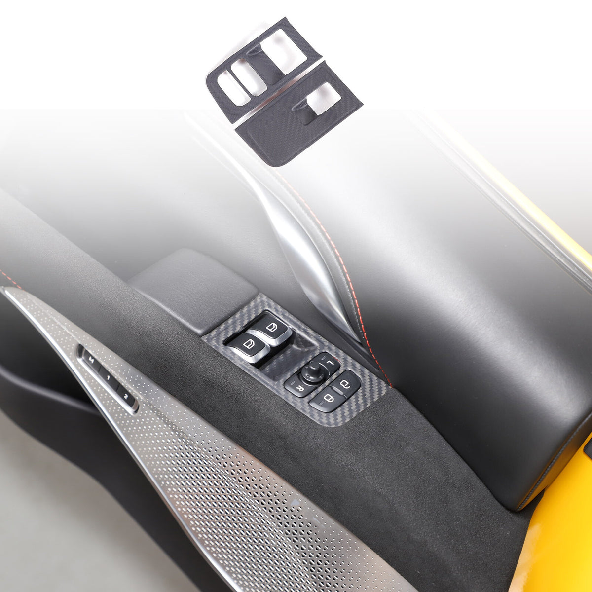 Matte Real Carbon fiber Window Lift Switch Button Trim For Lotus EMIRA 2021-2025 14
