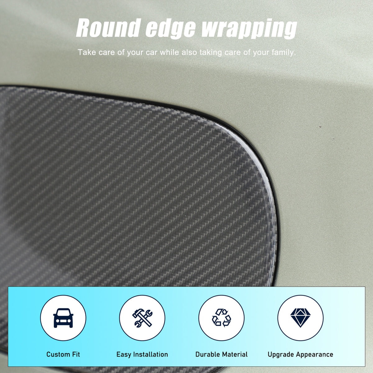 Real Dry Carbon Fiber Fuel Tank Cap Trim Cover For LR Defender L663 2020-25 14