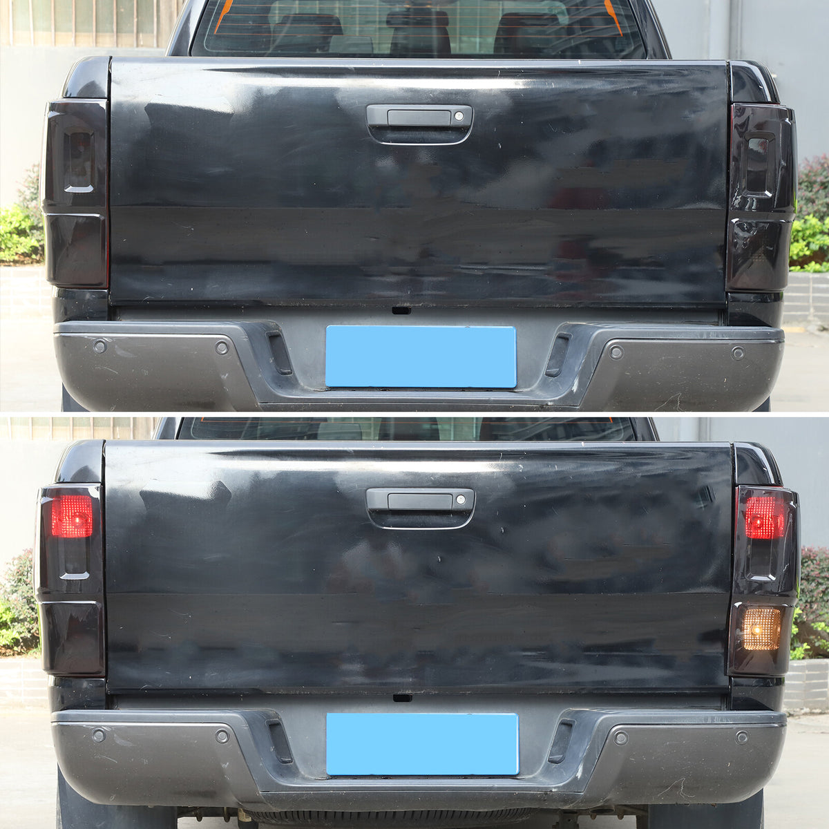 Smoked Black Rear Tail Light Guard Cover Trim For Ford Ranger T7 T8 2015-2022 US 5