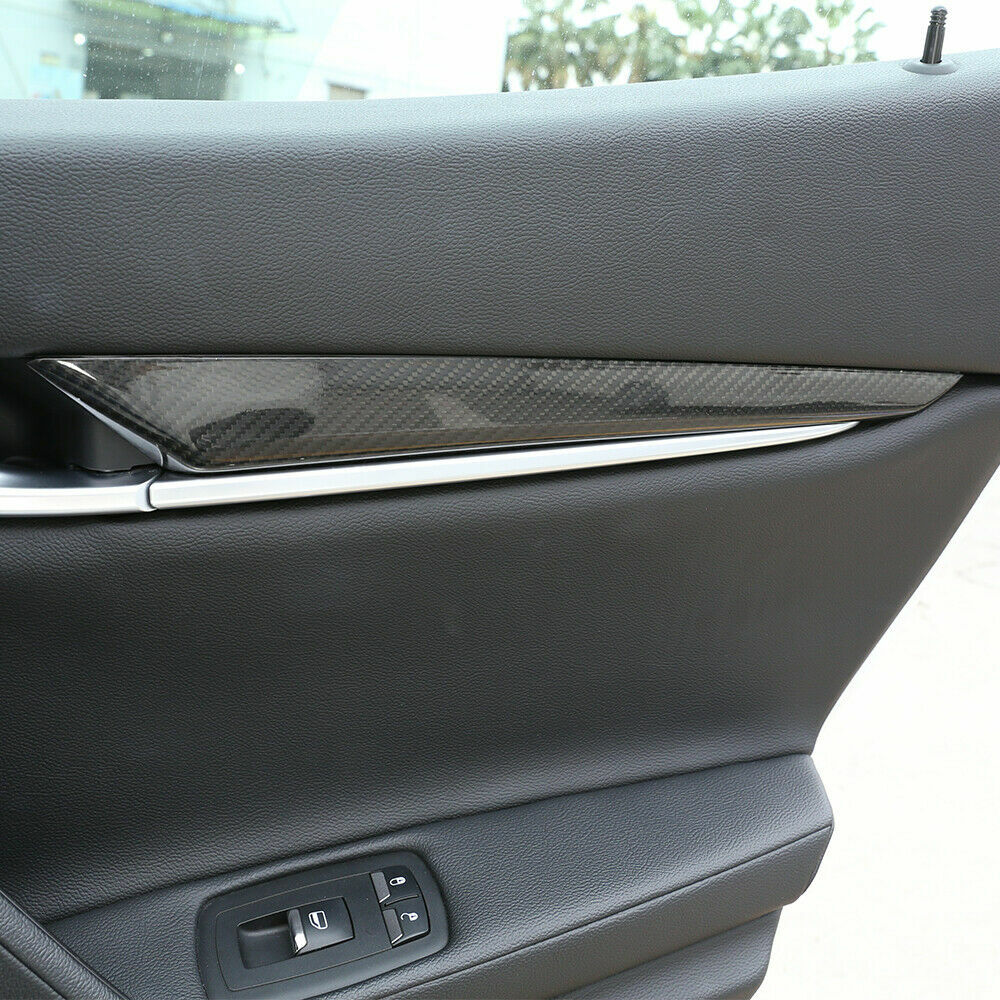 Real Carbon For Maserati Ghibli 2014-2014 Car Interior Door Panel Strip Lip Trim 5