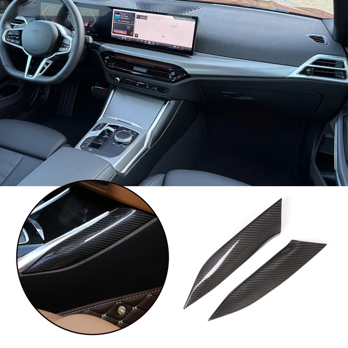 Real Carbon Fiber Full Console Dash Trim Set For BMW 3 4 Series 330i 430i 25+ 5