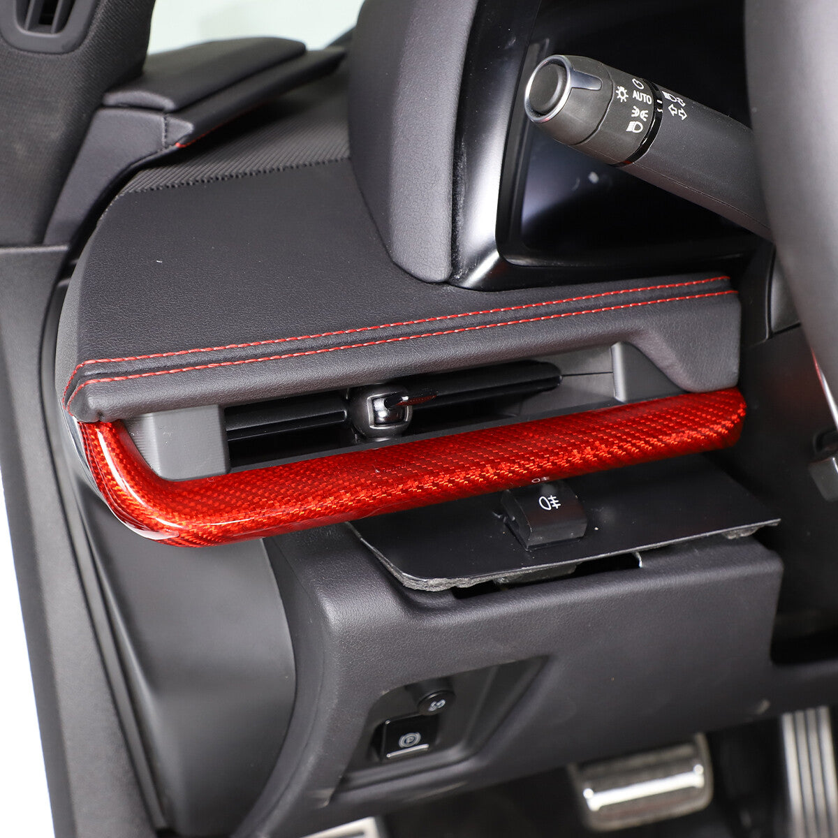 Red Real Carbon Fiber Dash Panel Door Handle Trim Kit Accessory For Corvette C8 15