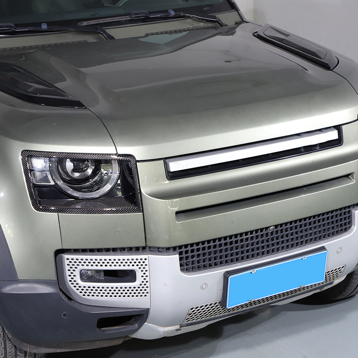 Carbon fiber Front headlight lamp cover Trim For Land Rover Defender 90 110 20+ 5