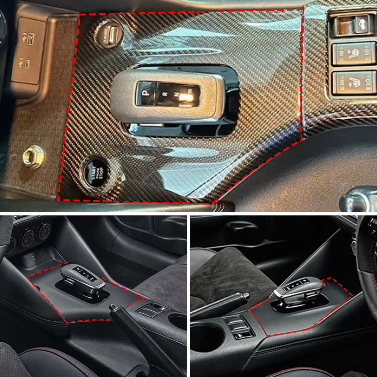 Real Carbon Fiber Gear Shift Panel Cover Trim For Nissan Z RZ34 400Z 23-2025 9