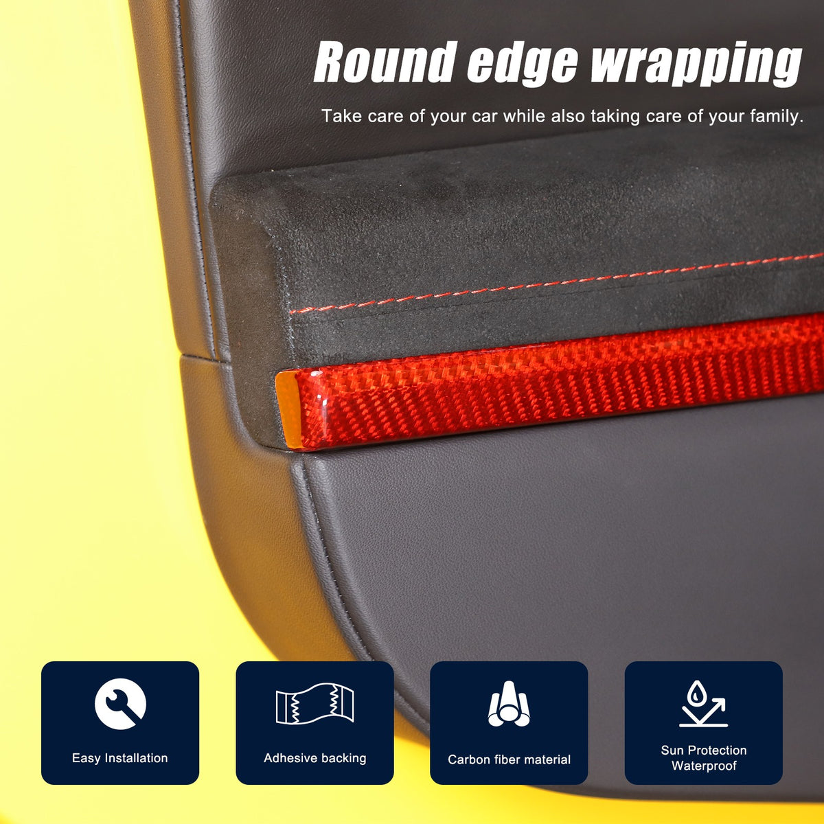 Red Real Carbon Fiber Interior Inner Door Panel Trim For Lotus Emira 2021-2023 19