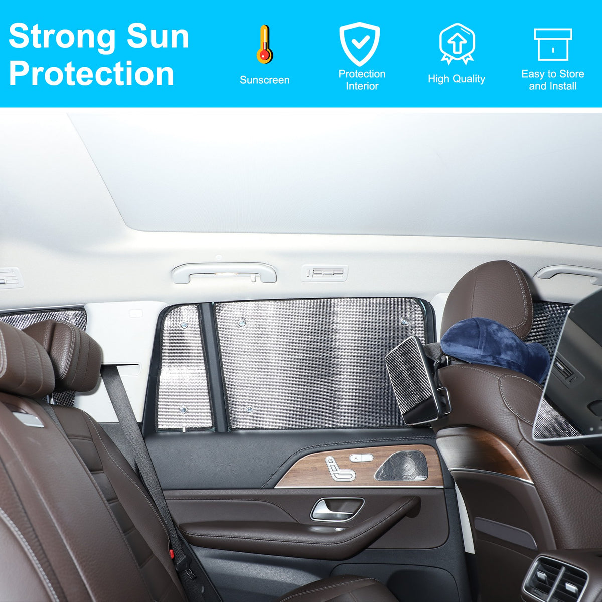 Car Full Window Sunshade Cover Shades Sun Visor For Benz GLS X167 20-24 US 12
