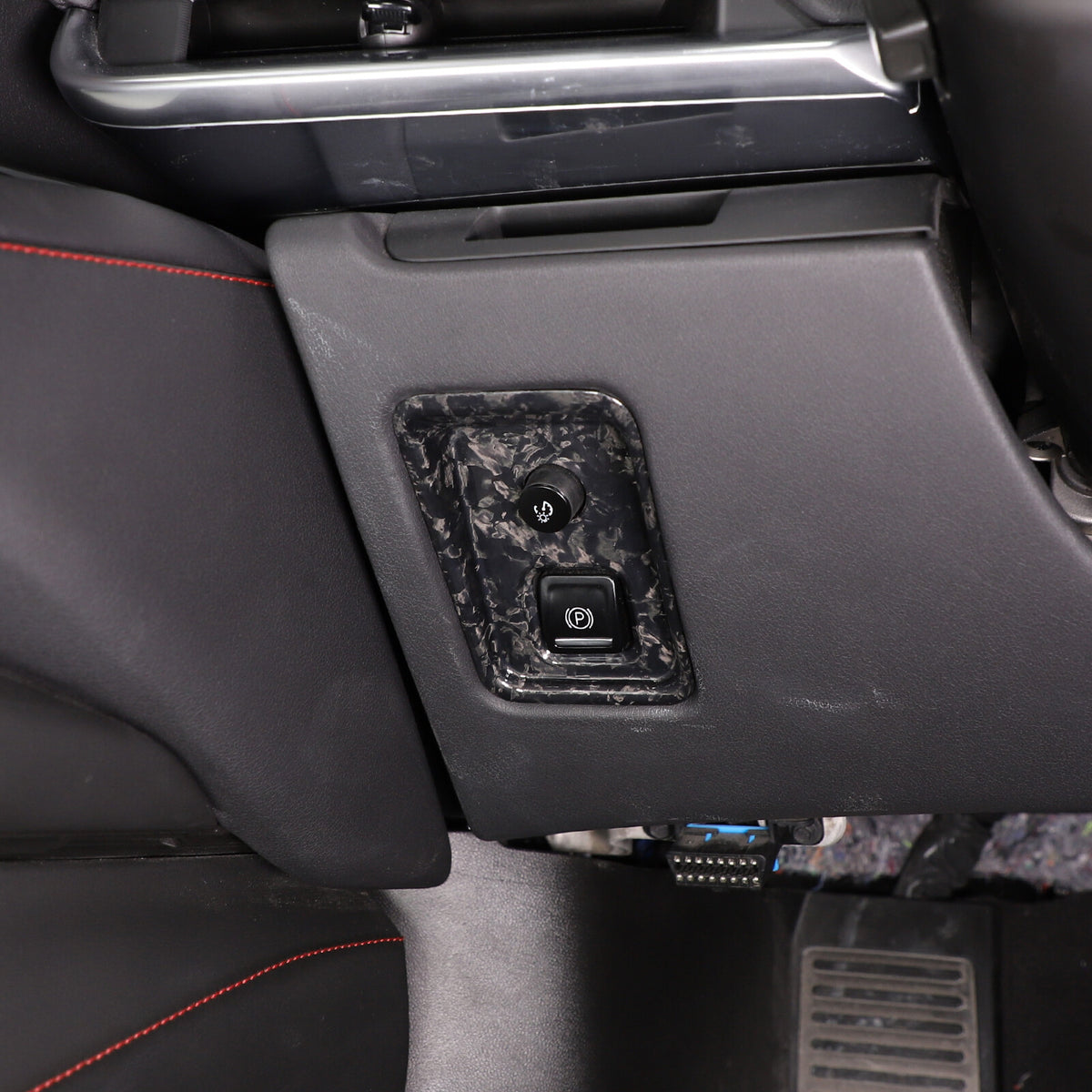 Forged Real Carbon Fiber Parking Button Cover Trim For Corvette C8 Z06 Z51 20-26 6