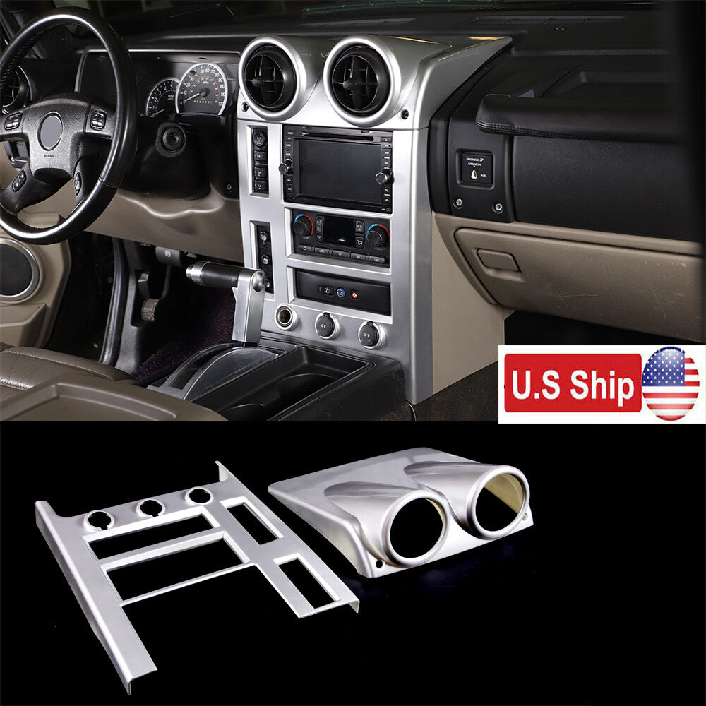 Silver Interior Air Condition Panel Cover Trim For Hummer H2 2003-2007 1