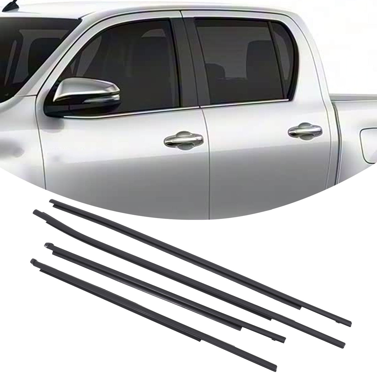 Replacement Window Belt Molding Weatherstrip Seal Trim For Toyota Hilux 2016-20 6