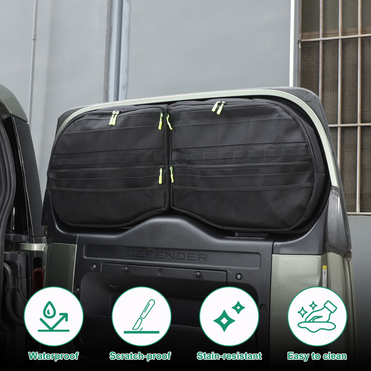 Tailgate Rear Door Cargo Trunk Storage Bag Organizer For LR Defender L663 20+ US 7