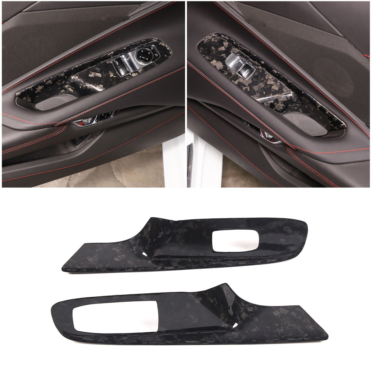 Forged Real Carbon Fiber Full Interior Set Cover Trim Kit For Corvette C8 20-25 - Variants 36-40 49