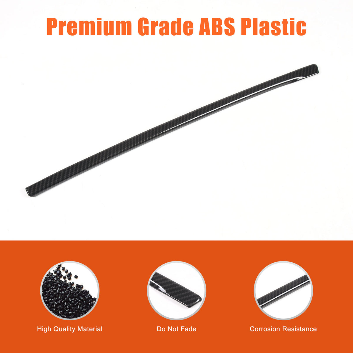 ABS Carbon Fiber Center A/C Button Left Side Strip Trim Cover For Corvette C8 14