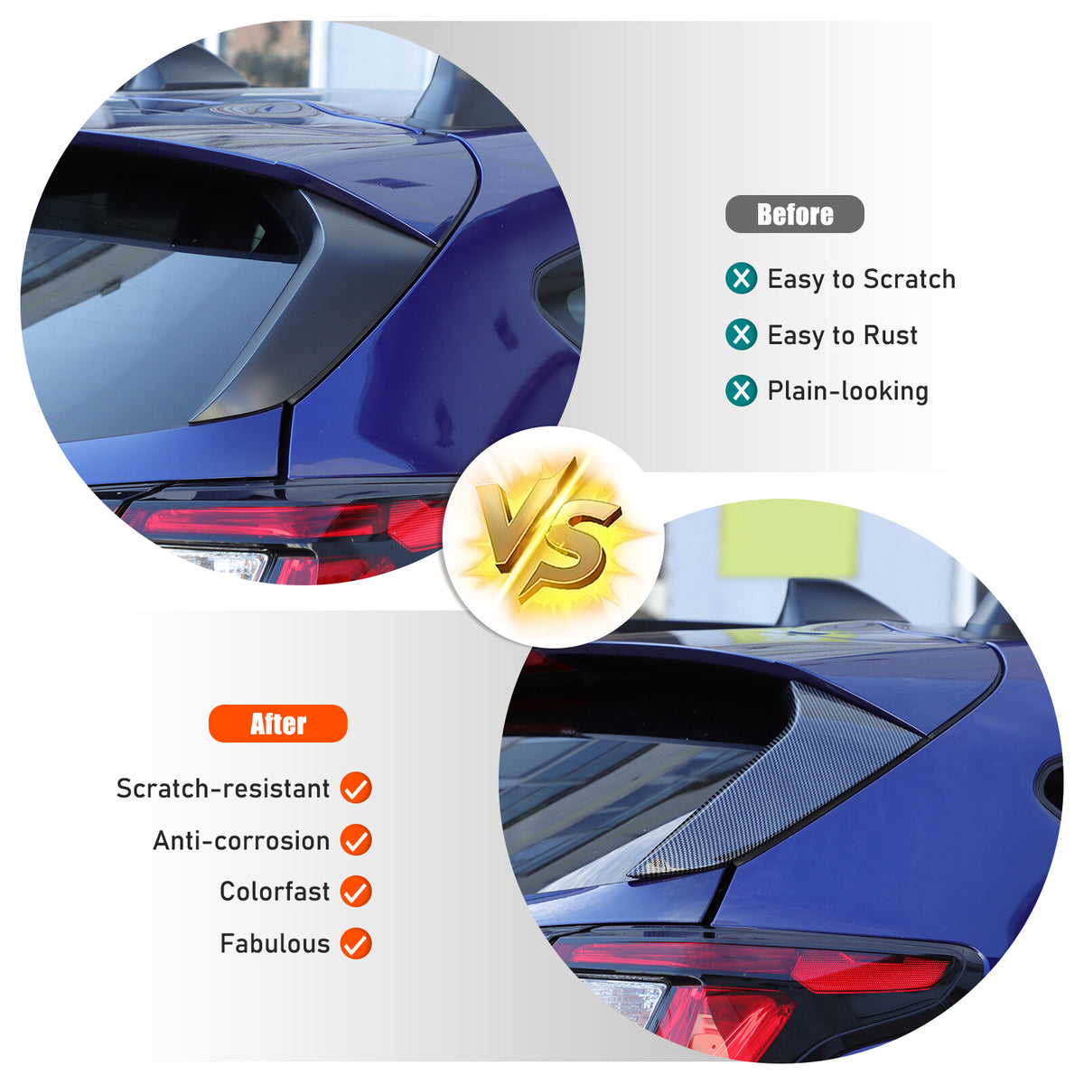 ABS Carbon Fiber Rear Window Sill C Pillar Trim For Subaru Crosstrek GU 2024 10