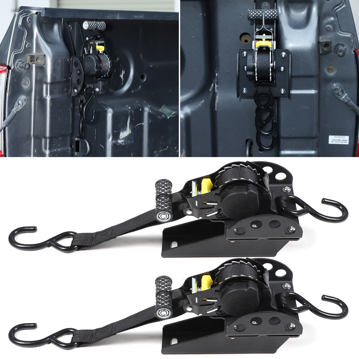 Carbon Steel Truck Bed Tie Down Ratchet Strap For Nissan Titan 2016-2023 1