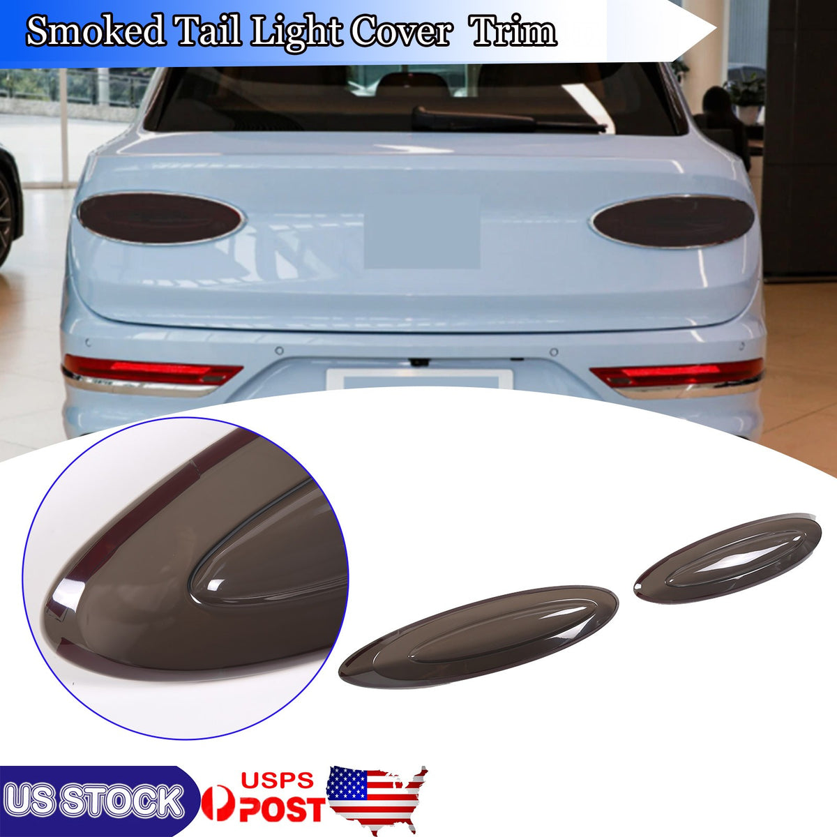 Smoked Rear Tail & Fog Light Blackout Taillight Cover For Bentley Bentayga 21-23 13