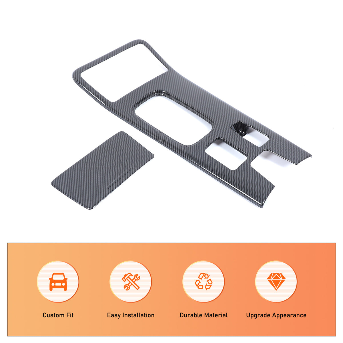 ABS Carbon Center Console Gear Shift Panel Trim For Mitsubishi Outlander 19-22 12