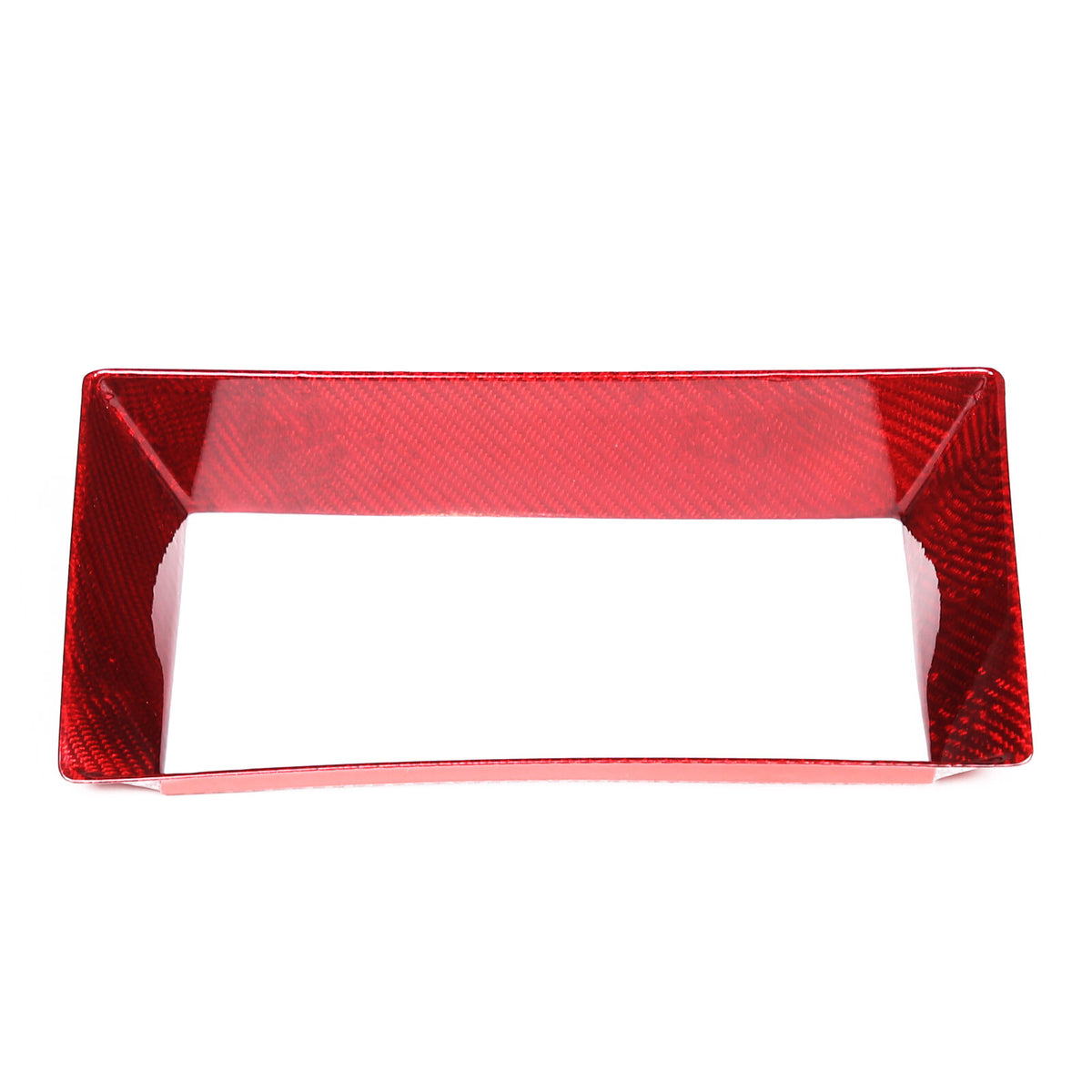 Red Carbon Fiber Dashboard Navigation Cover Trim for For Jaguar F-TYPE 2013-18 5