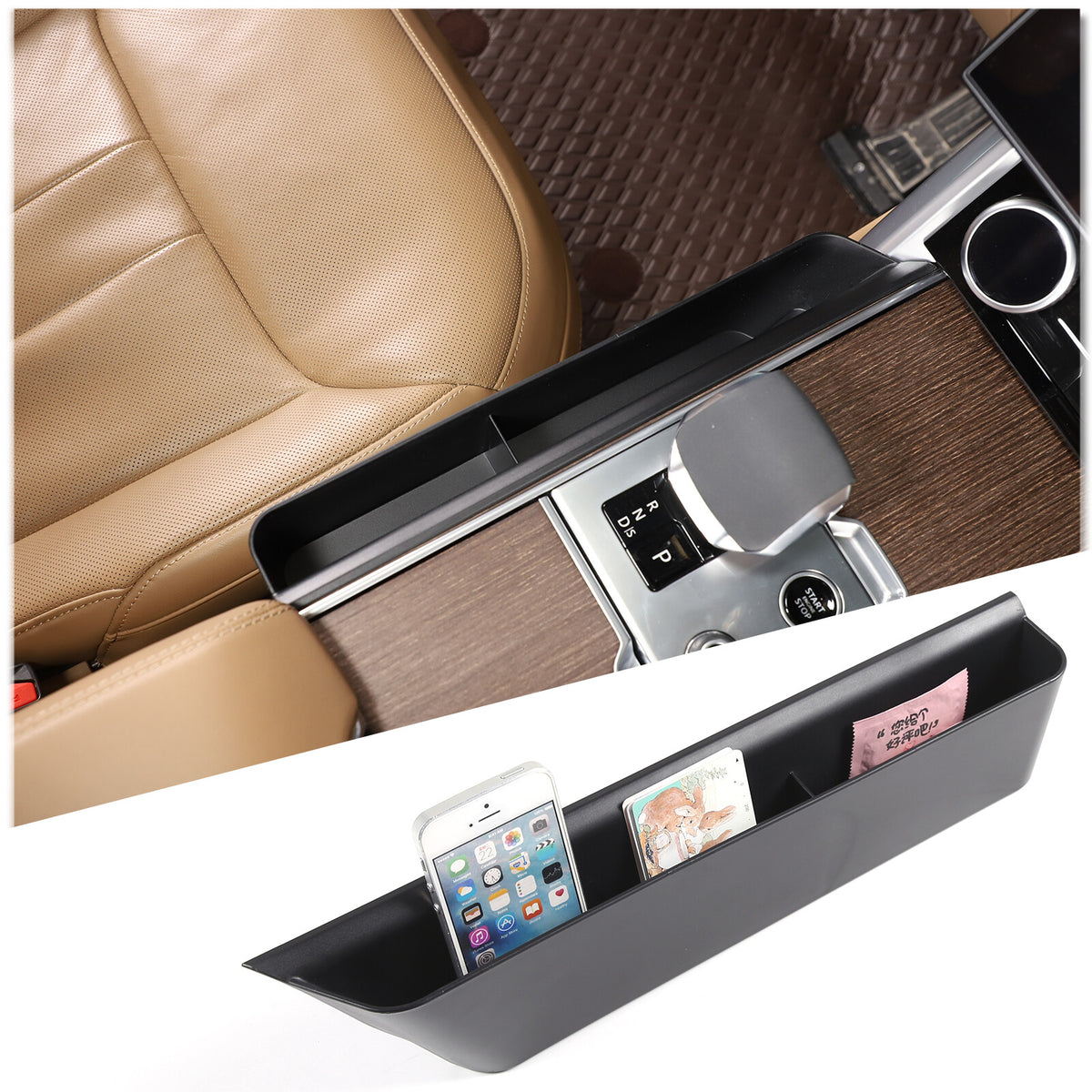 Center Console Gear Shift Side Storage Box Tray For Range Rover Vogue 23-24 7