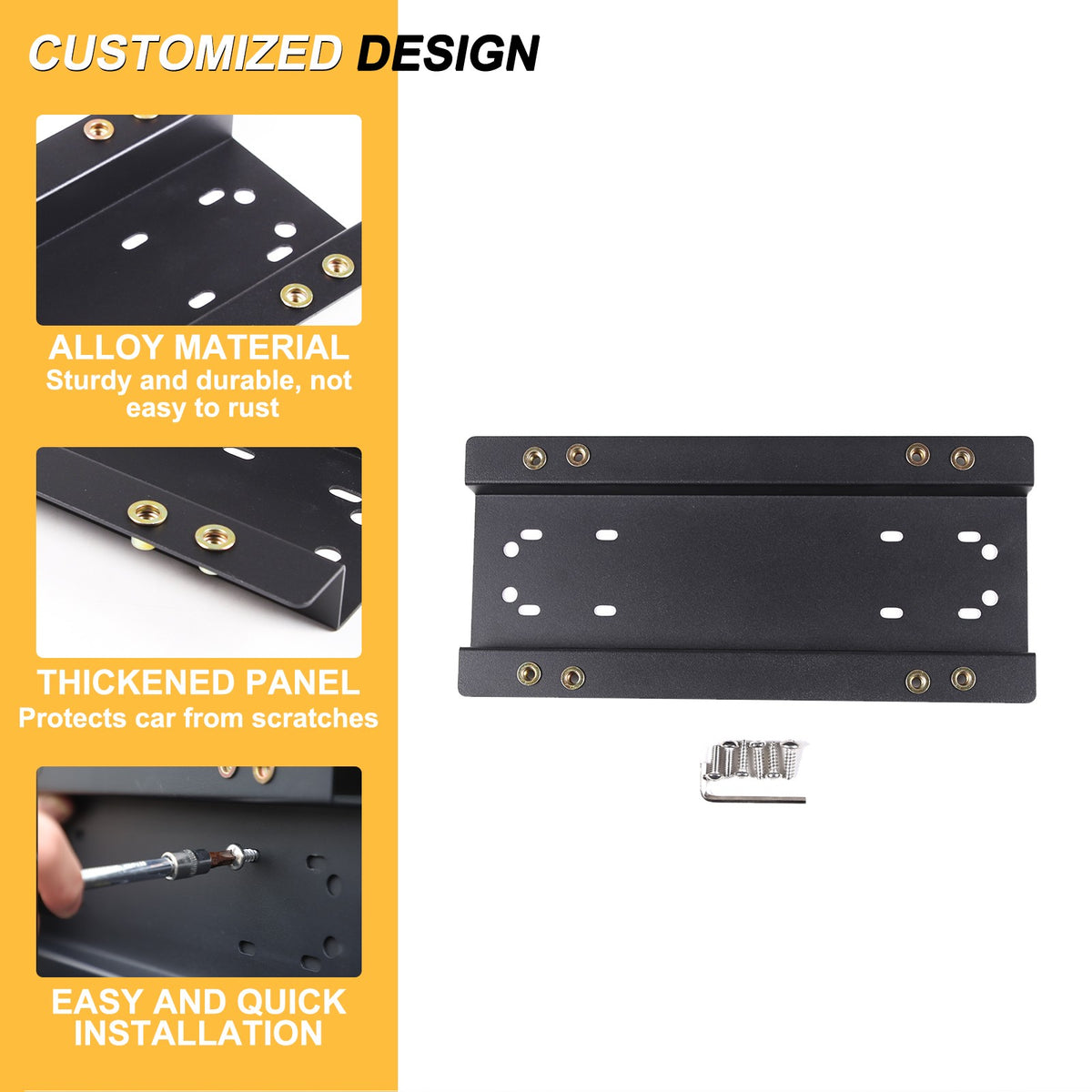 Carbon Steel Front License Plate Frame Trim For Nissan Frontier 22+ (US Version) 6