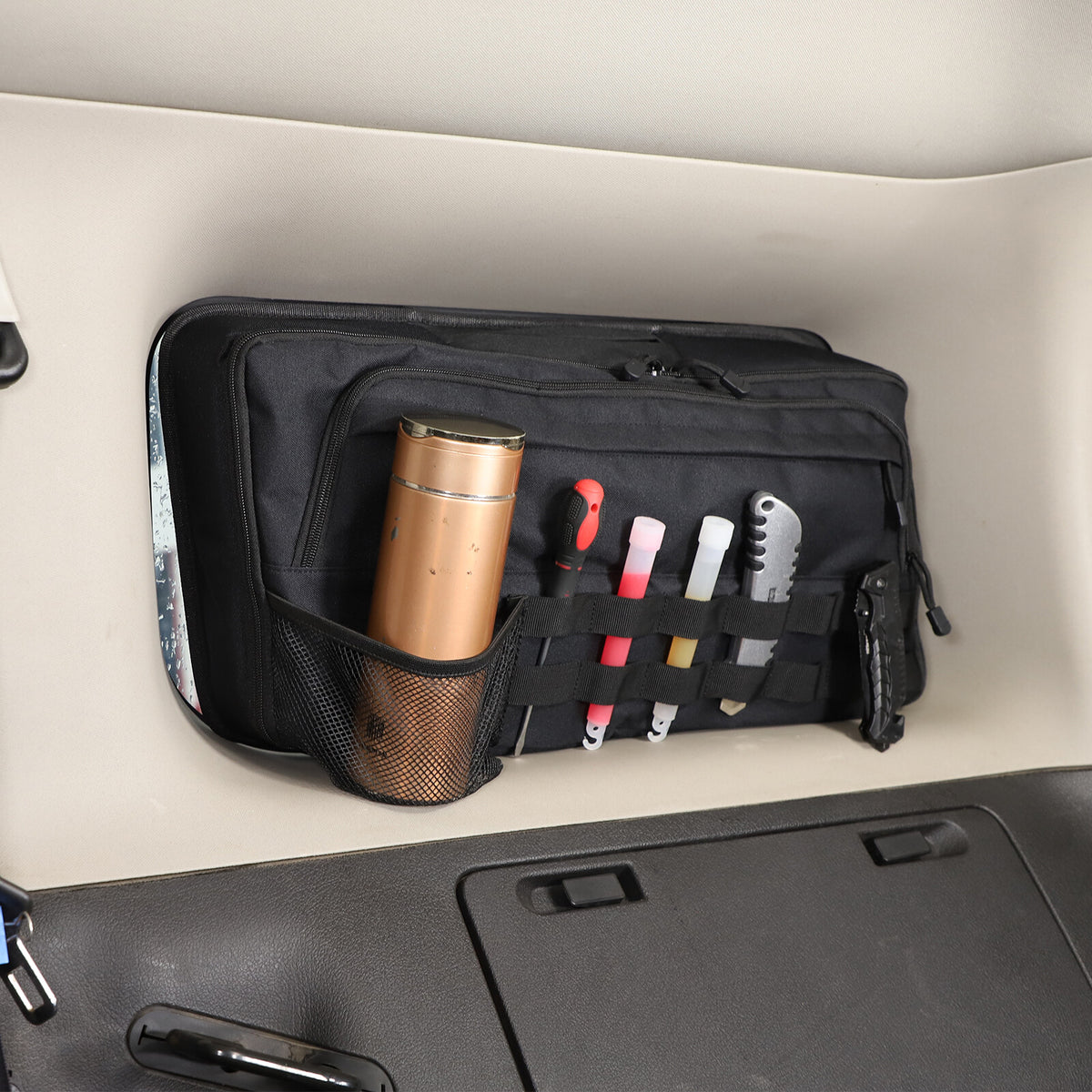 Car Trunk Right Side Window Storage Bag Tool Bag For Hummer H3 2005-2009 6