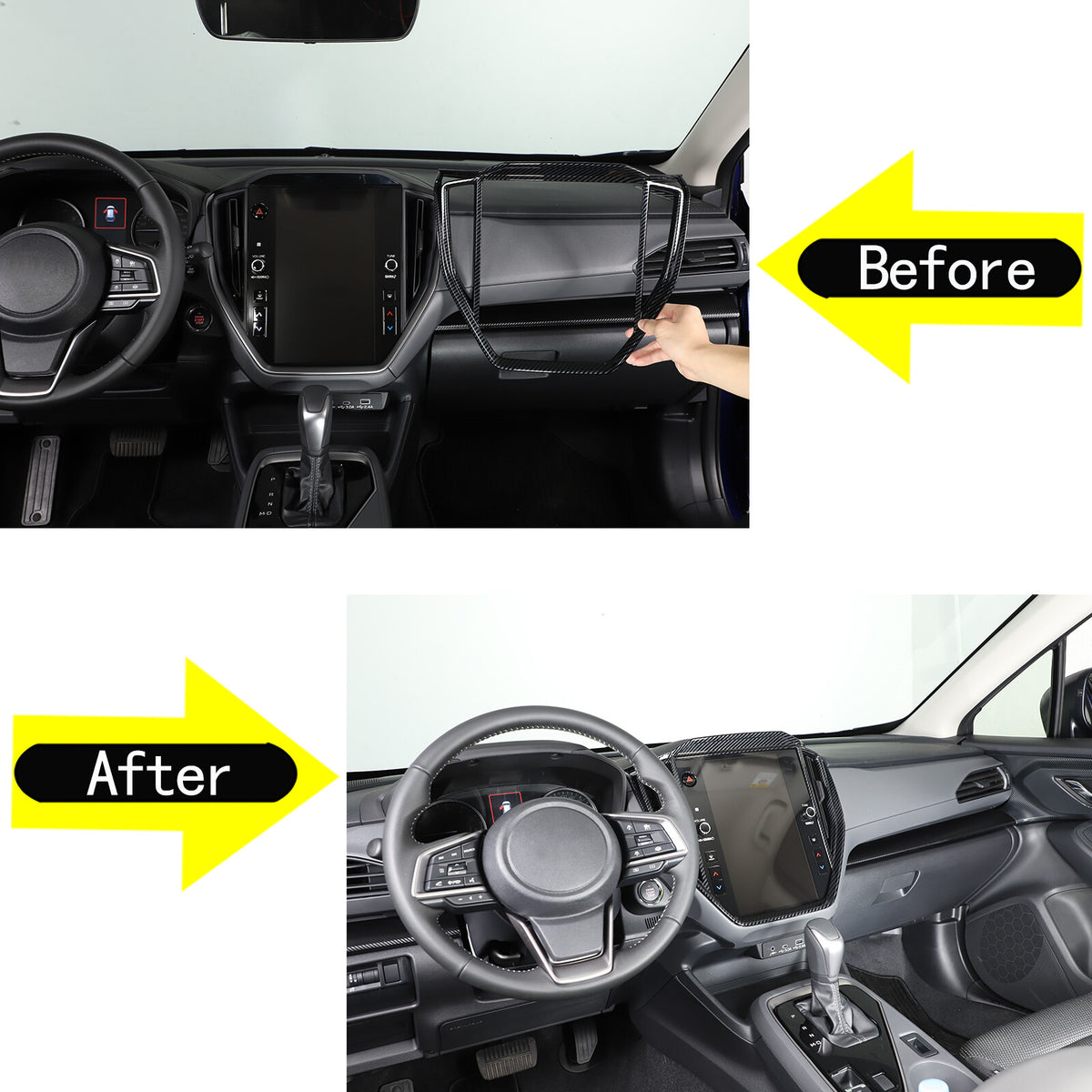 Carbon Fiber ABS Interior Accessories Kit Cover Trim For Subaru Crosstrek 2024 2
