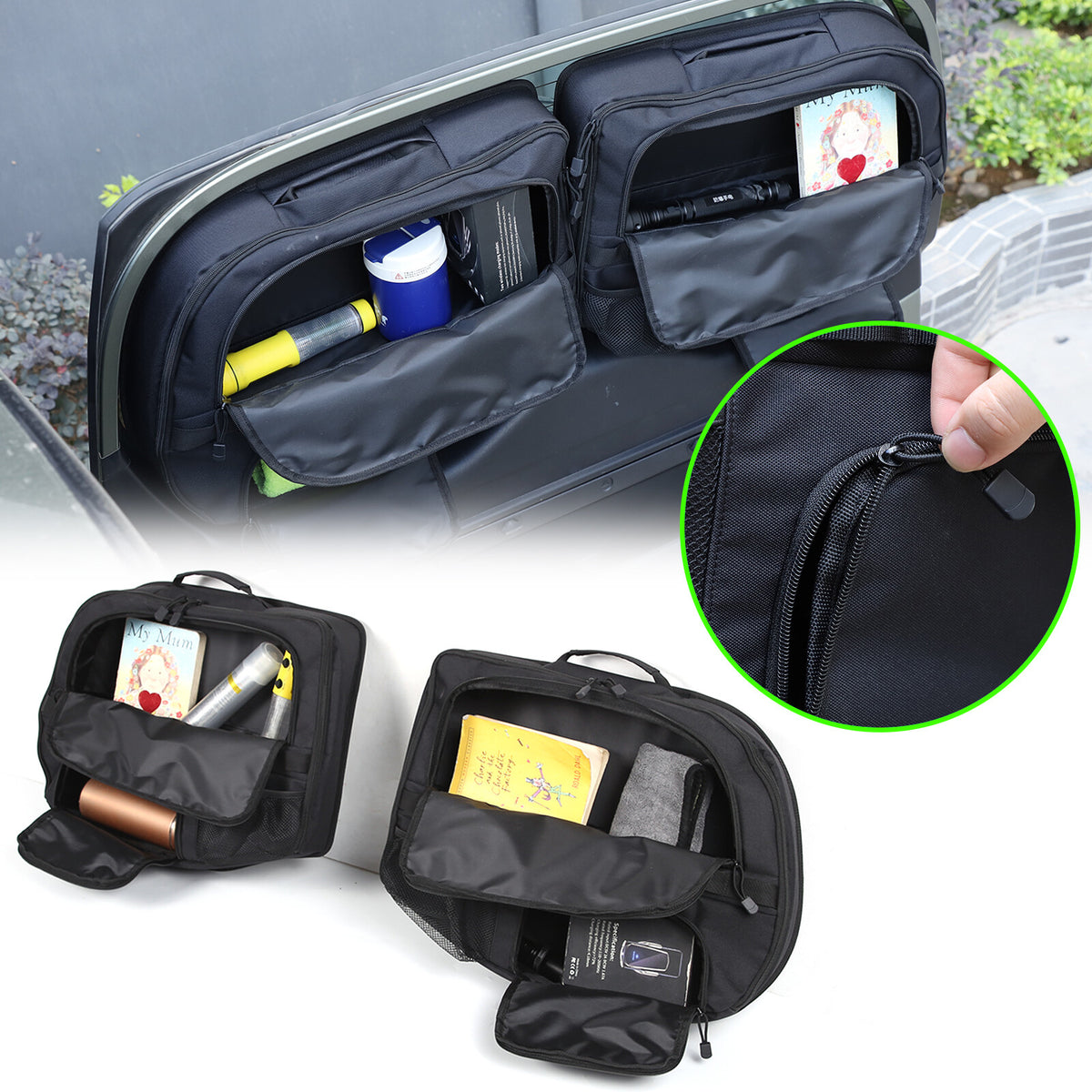 Tailgate Rear Door Cargo Trunk Storage Bag Organizer For Land Rover Defender 20+ 14