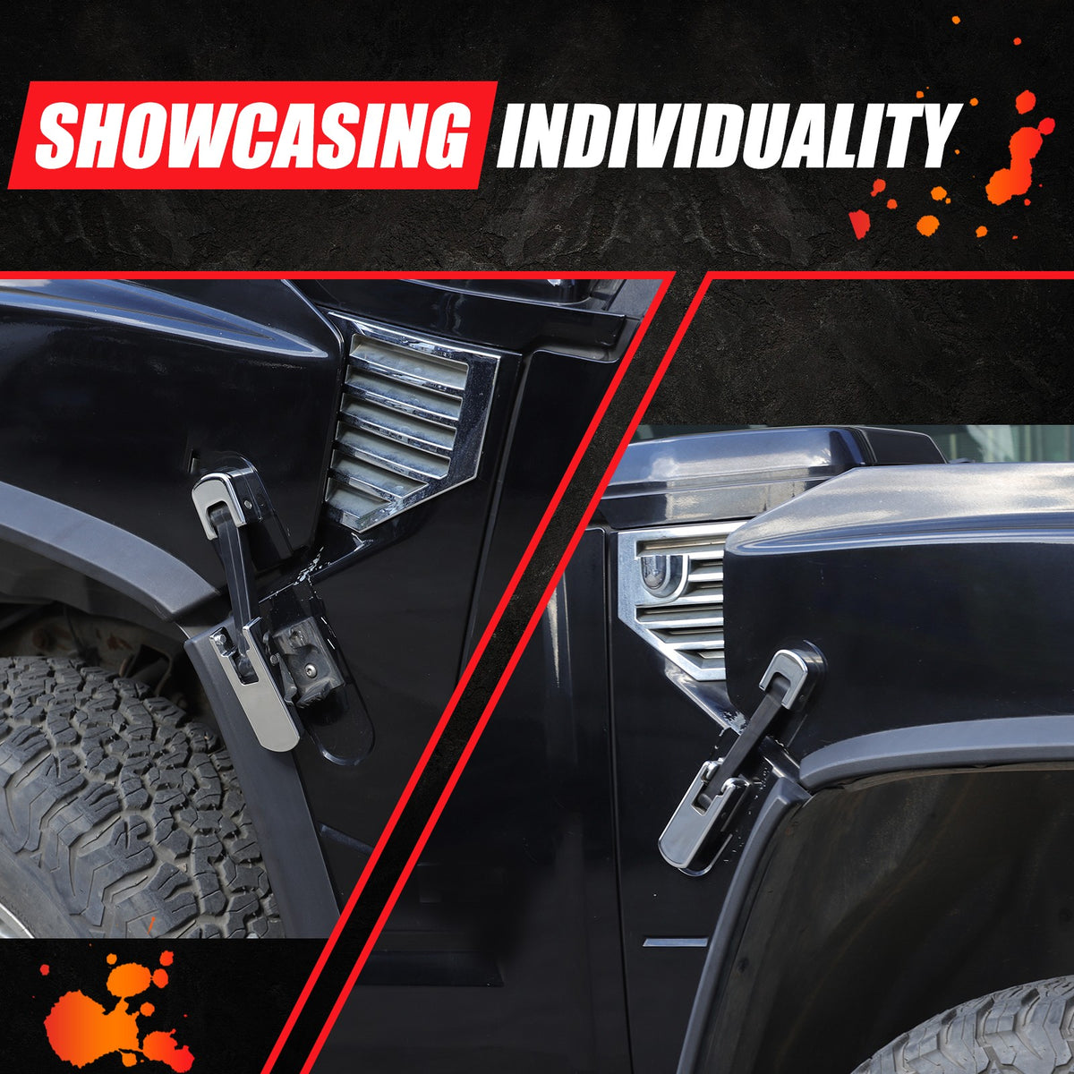 Replacement Aluminum Chrome Silver Hood Handle Cover Trim For Hummer H2 2003-09 13