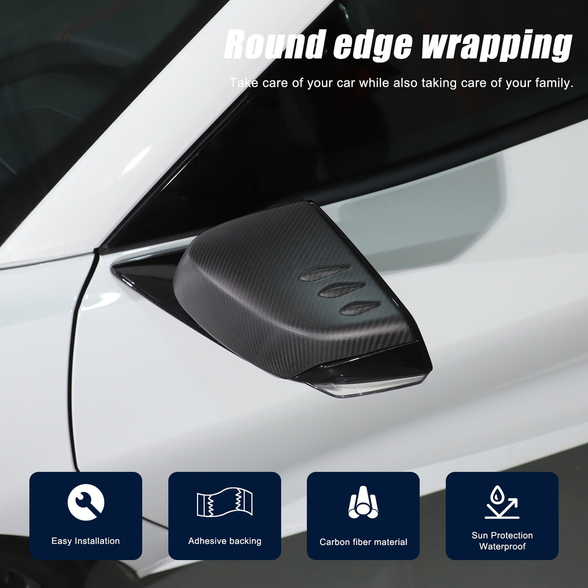 Matte Real Carbon Fiber Interior Exterior Trim Cover For Corvette C8 2020-25 130