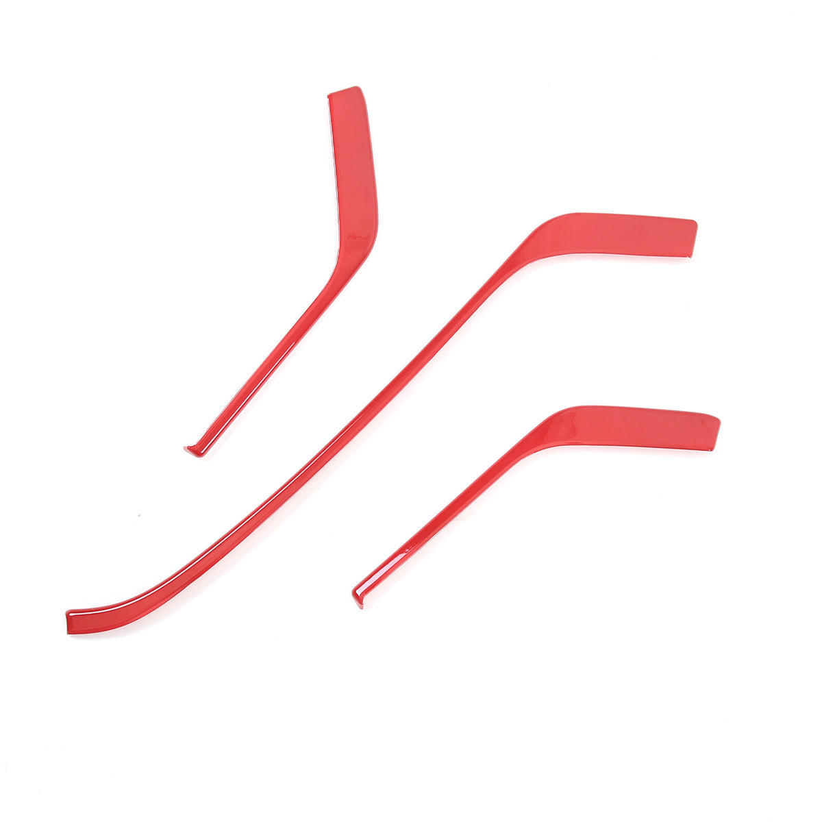 ABS Red Console Side Dashboard Trim Strips For Corvette C8 Stingray 2020-25 11
