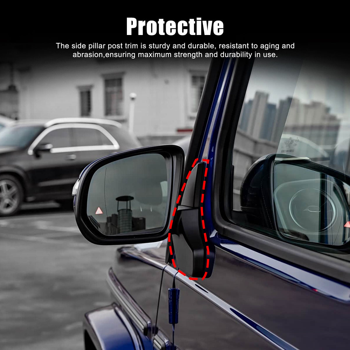 Matte Real Carbon Fiber Side Mirror Base Trim For Benz G-Class W464 2019-2024 7