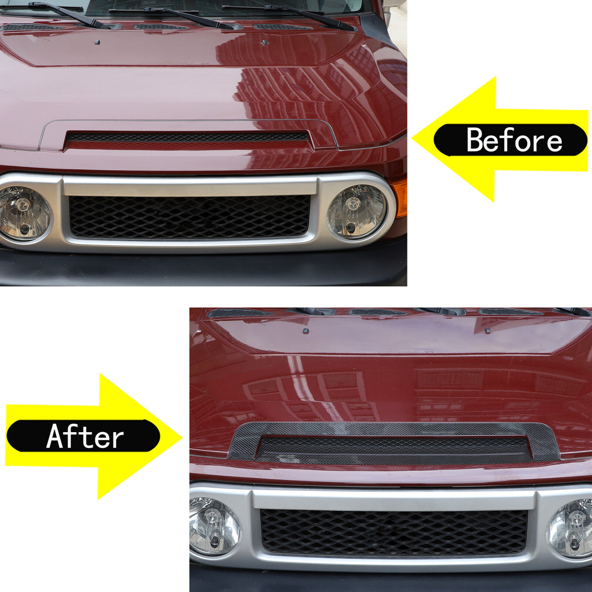 Front Hood Bumper Upper Trim Nose Cover For Toyota FJ Cruiser 2007-21 11