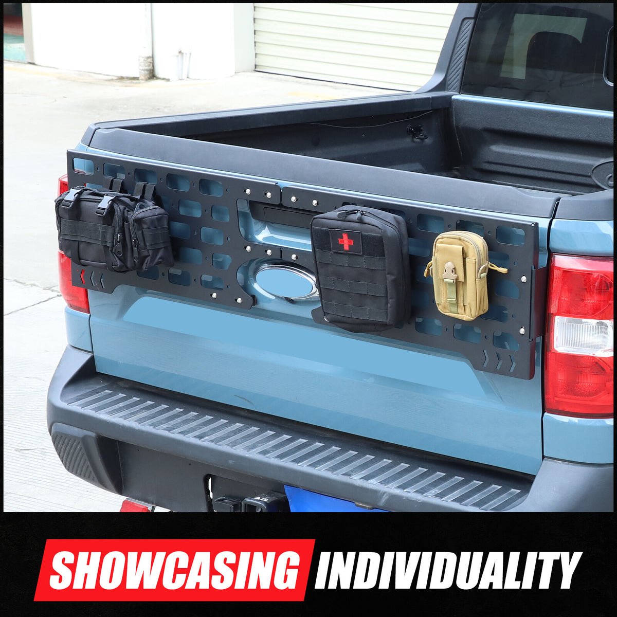 Rear Bed Molle Panel Truck Bed Tailgate Molle Panel For Ford Maverick 2022-24 US 17